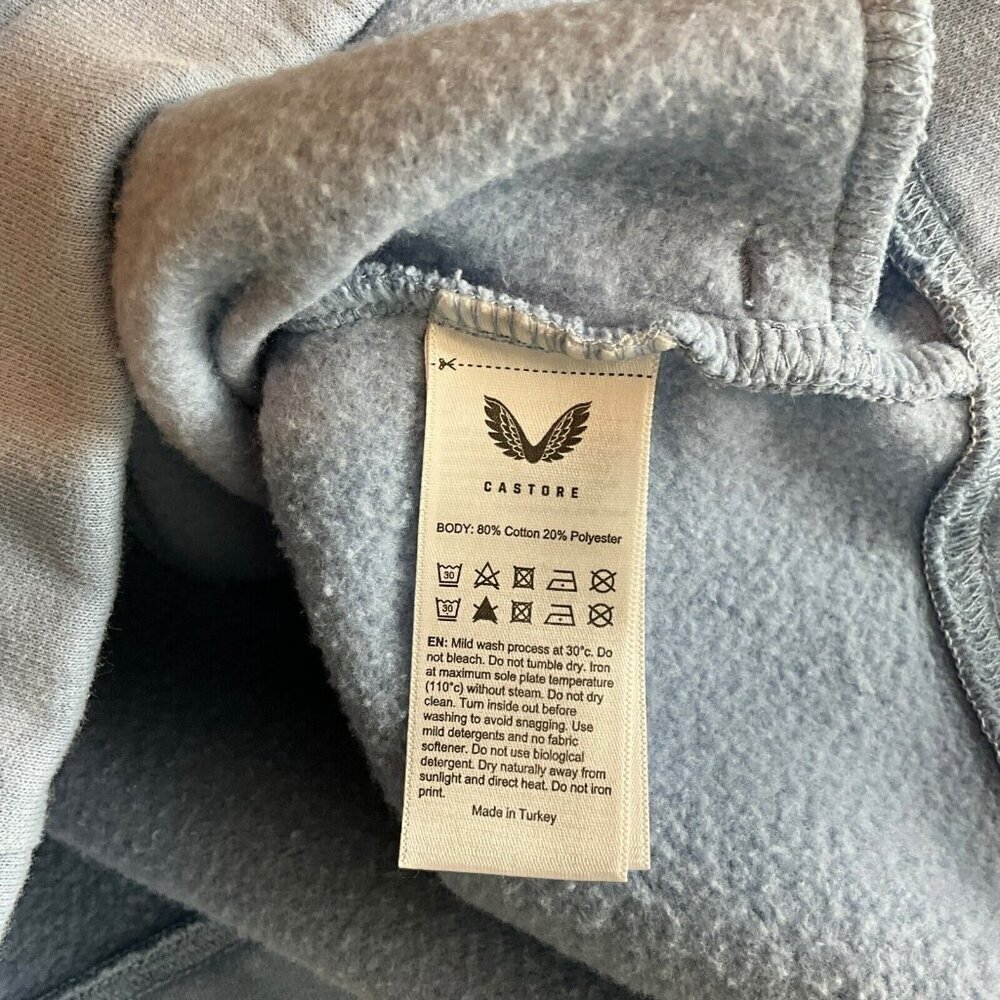 Castore Size XS Hoodie Sweatshirt Baby Blue Pullover Long Sleeve Logo - Picture 8 of 9